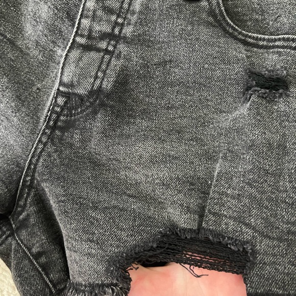 Black Denim Shorts - Picture 3 of 6